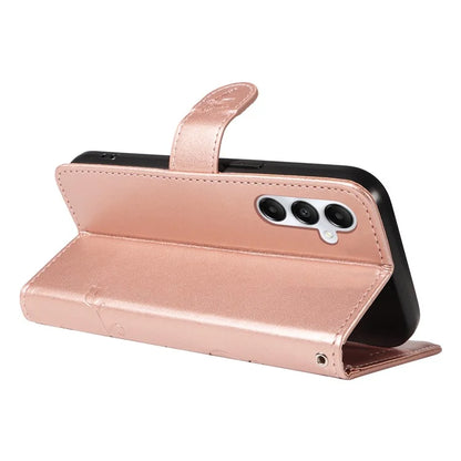 For Samsung Galaxy A05s 4G Case Imprinted Butterfly Flower Folio Wallet Stand Phone Protector