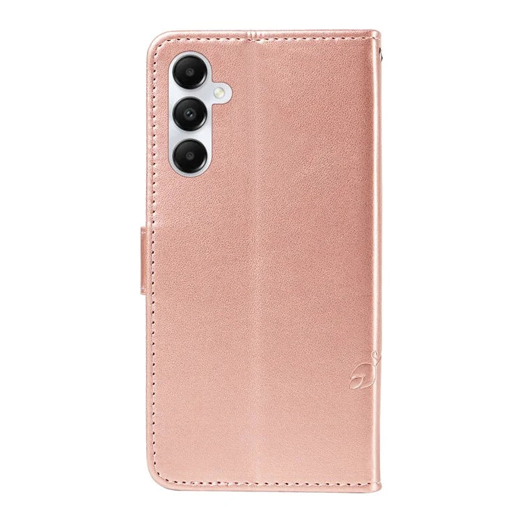 For Samsung Galaxy A05s 4G Case Imprinted Butterfly Flower Folio Wallet Stand Phone Protector