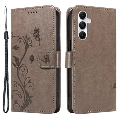 For Samsung Galaxy A05s 4G Case Imprinted Butterfly Flower Folio Wallet Stand Phone Protector