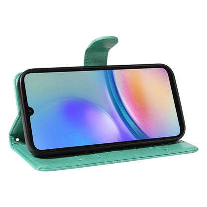For Samsung Galaxy A05s 4G Case Imprinted Butterfly Flower Folio Wallet Stand Phone Protector