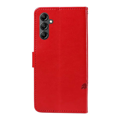 For Samsung Galaxy A15 5G Magnetic Phone Case Imprinted Apricot Blossom Pattern Wallet Cover
