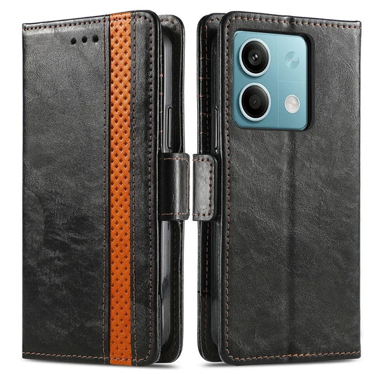 CASENEO 002 Series For Xiaomi Redmi Note 13 5G PU Leather Case with RFID Blocking Flip Wallet Phone Cover