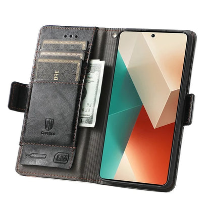 CASENEO 002 Series For Xiaomi Redmi Note 13 5G PU Leather Case with RFID Blocking Flip Wallet Phone Cover