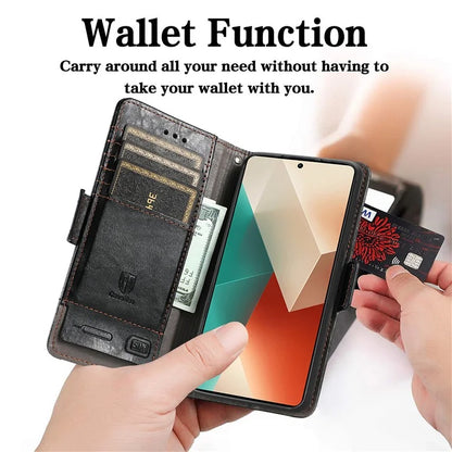 CASENEO 002 Series For Xiaomi Redmi Note 13 5G PU Leather Case with RFID Blocking Flip Wallet Phone Cover