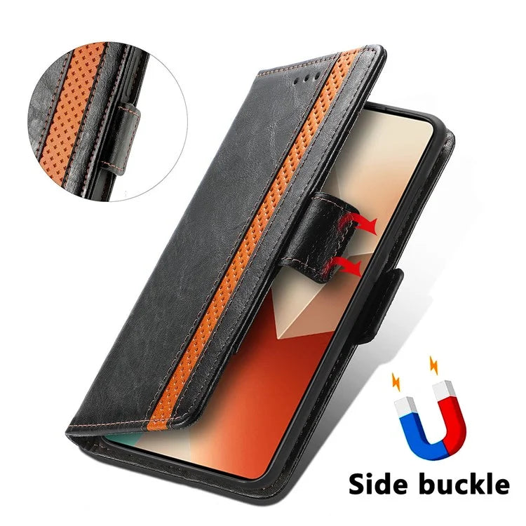 CASENEO 002 Series For Xiaomi Redmi Note 13 5G PU Leather Case with RFID Blocking Flip Wallet Phone Cover