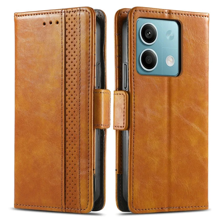 CASENEO 002 Series For Xiaomi Redmi Note 13 5G PU Leather Case with RFID Blocking Flip Wallet Phone Cover