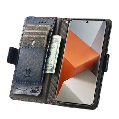 CASENEO 002 Series For Xiaomi Redmi Note 13 Pro+ 5G Case Wallet Stand Flip Phone Cover RFID Blocking