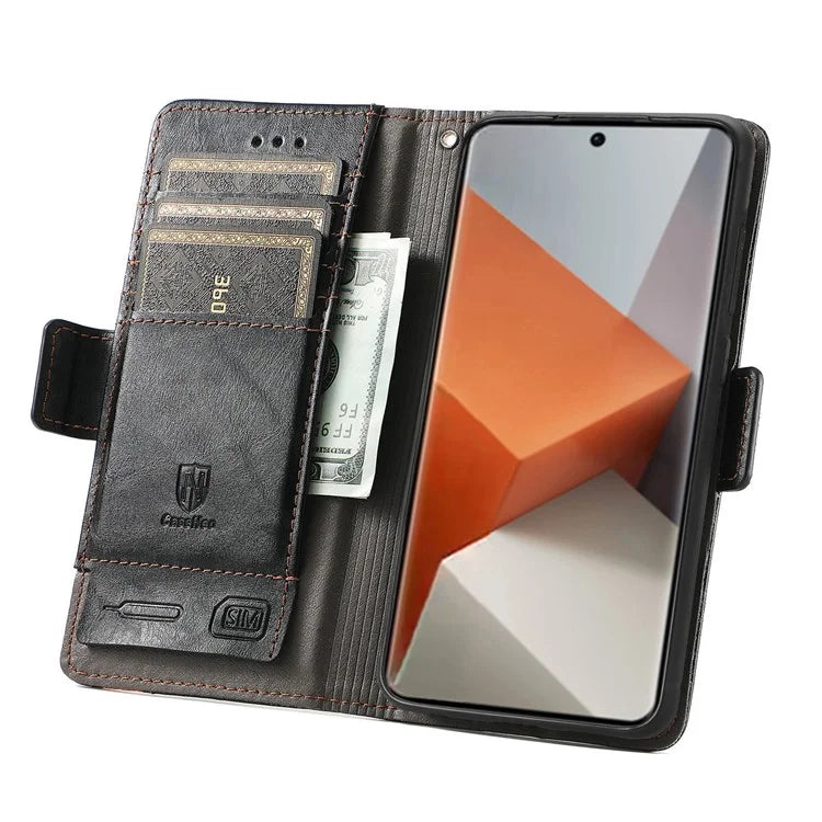 CASENEO 002 Series For Xiaomi Redmi Note 13 Pro+ 5G Case Wallet Stand Flip Phone Cover RFID Blocking