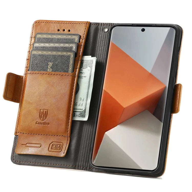 CASENEO 002 Series For Xiaomi Redmi Note 13 Pro+ 5G Case Wallet Stand Flip Phone Cover RFID Blocking