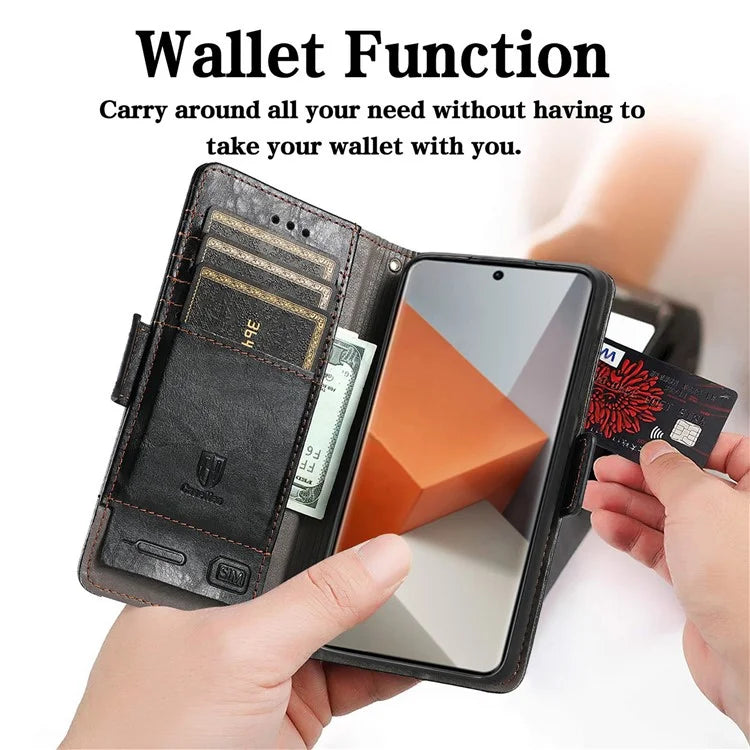CASENEO 002 Series For Xiaomi Redmi Note 13 Pro+ 5G Case Wallet Stand Flip Phone Cover RFID Blocking