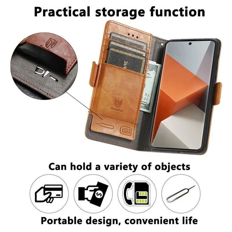 CASENEO 002 Series For Xiaomi Redmi Note 13 Pro+ 5G Case Wallet Stand Flip Phone Cover RFID Blocking