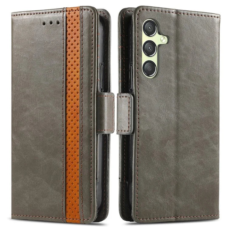 CASENEO 002 Series For Samsung Galaxy A25 5G (Global) (161.0 x 76.5 x 8.3mm) Wallet Case RFID Blocking Stand Leather Phone Cover