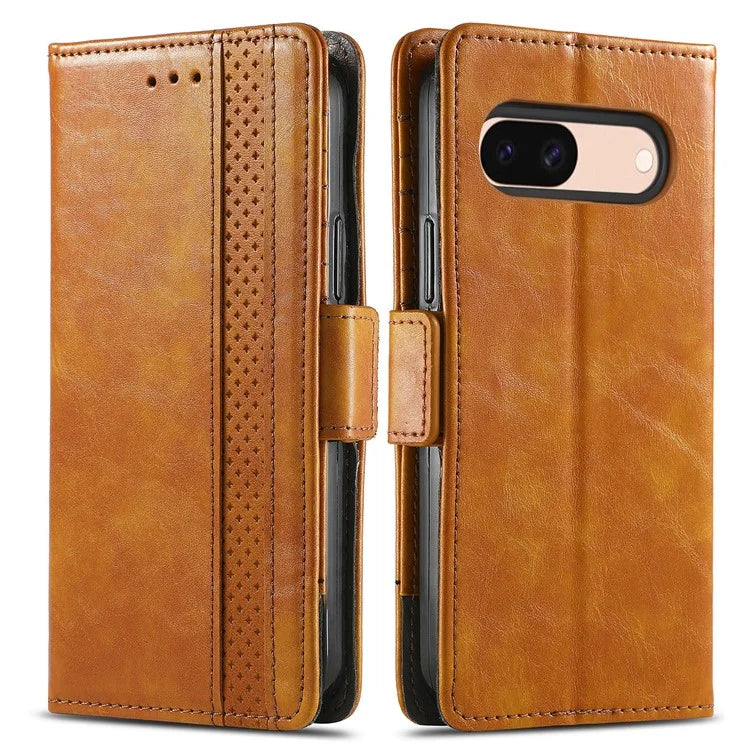 CASENEO 002 Series For Google Pixel 8a Wallet Phone Case RFID Blocking Leather Protection