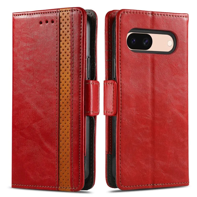CASENEO 002 Series For Google Pixel 8a Wallet Phone Case RFID Blocking Leather Protection