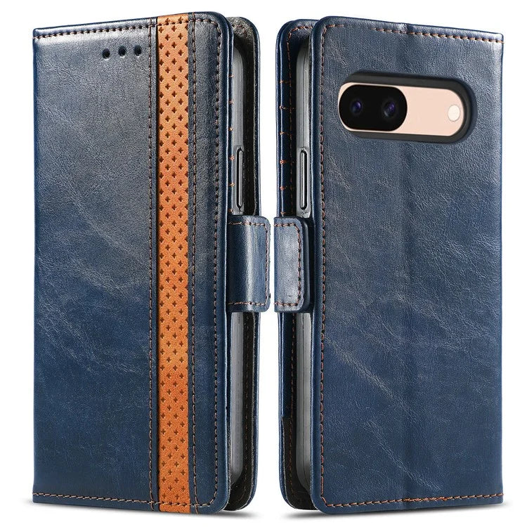CASENEO 002 Series For Google Pixel 8a Wallet Phone Case RFID Blocking Leather Protection