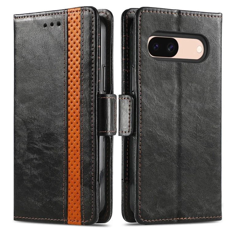 CASENEO 002 Series For Google Pixel 8a Wallet Phone Case RFID Blocking Leather Protection