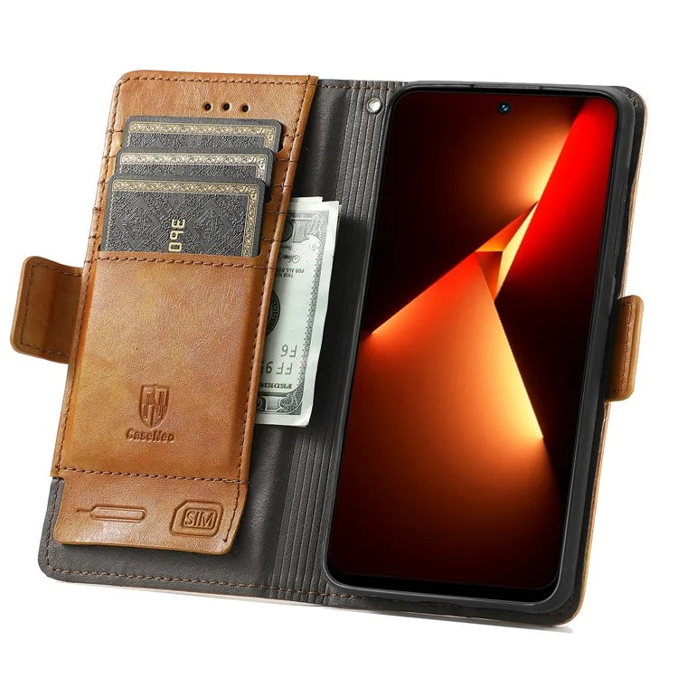 CASENEO 002 Series For Transsion Tecno Pova 5 4G Leather Case Business Phone Cover Wallet