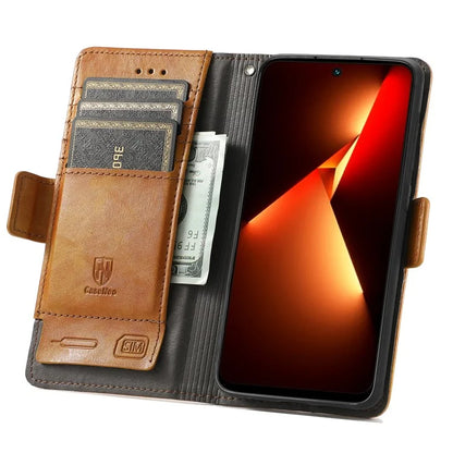 CASENEO 002 Series For Transsion Tecno Pova 5 4G Leather Case Business Phone Cover Wallet