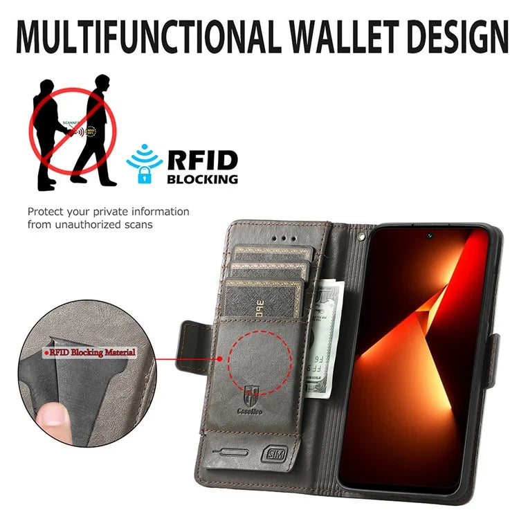 CASENEO 002 Series For Transsion Tecno Pova 5 4G Leather Case Business Phone Cover Wallet