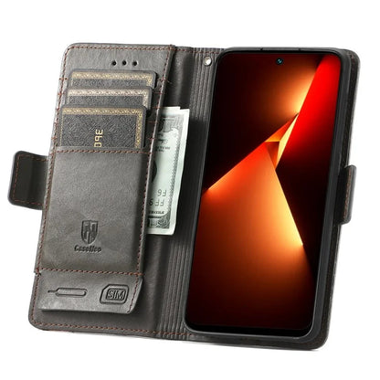 CASENEO 002 Series For Transsion Tecno Pova 5 4G Leather Case Business Phone Cover Wallet