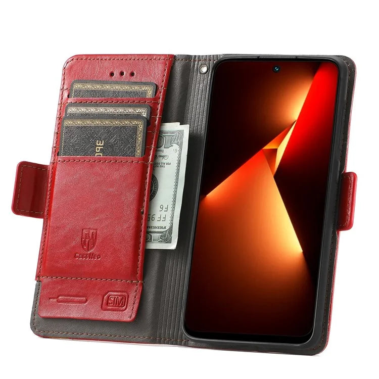 CASENEO 002 Series For Transsion Tecno Pova 5 4G Leather Case Business Phone Cover Wallet