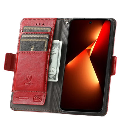 CASENEO 002 Series For Transsion Tecno Pova 5 4G Leather Case Business Phone Cover Wallet