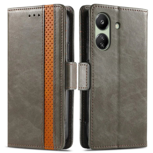 CASENEO 002 Series For Xiaomi Redmi 13C 4G / Poco C65 4G Leather Wallet Case Phone Stand Cover