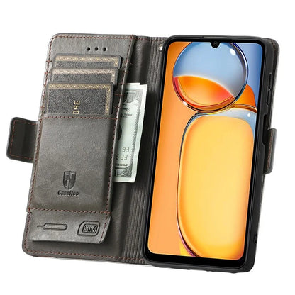 CASENEO 002 Series For Xiaomi Redmi 13C 4G / Poco C65 4G Leather Wallet Case Phone Stand Cover