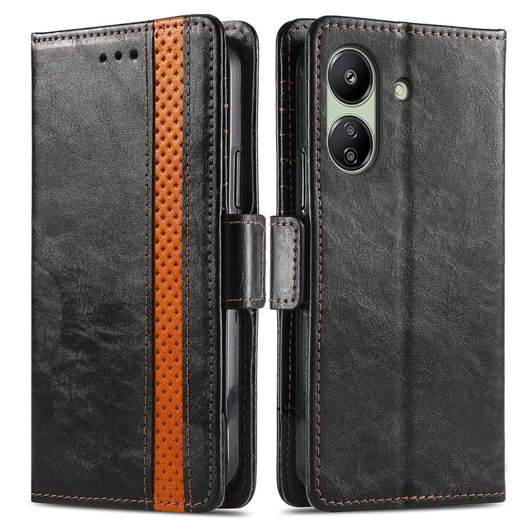 CASENEO 002 Series For Xiaomi Redmi 13C 4G / Poco C65 4G Leather Wallet Case Phone Stand Cover