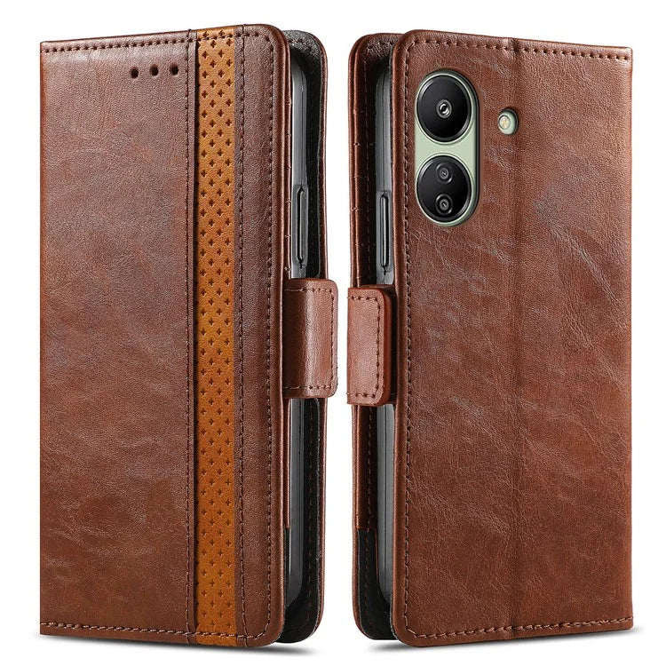 CASENEO 002 Series For Xiaomi Redmi 13C 4G / Poco C65 4G Leather Wallet Case Phone Stand Cover