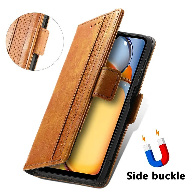 CASENEO 002 Series For Xiaomi Redmi 13C 4G / Poco C65 4G Leather Wallet Case Phone Stand Cover