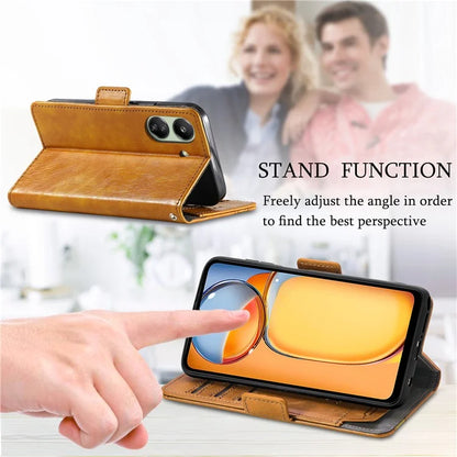 CASENEO 002 Series For Xiaomi Redmi 13C 4G / Poco C65 4G Leather Wallet Case Phone Stand Cover