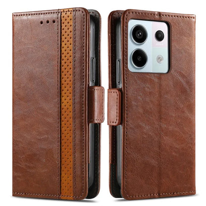 CASENEO 002 Series For Xiaomi Redmi Note 13 Pro 5G / Poco X6 5G / Poco M6 Pro 4G Leather Phone Case RFID Blocking Wallet