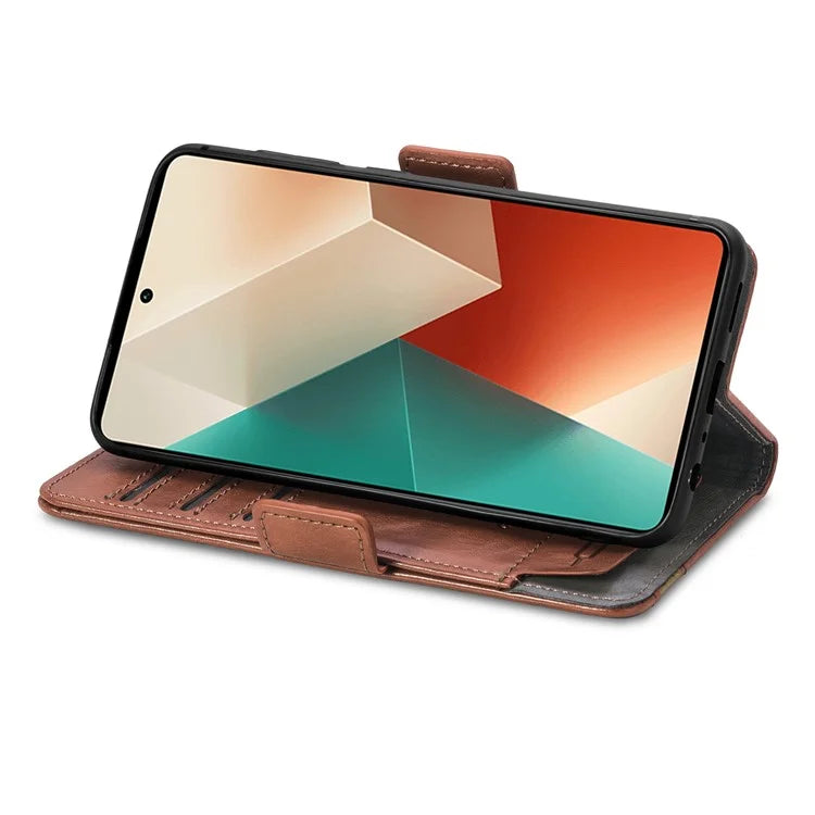 CASENEO 002 Series For Xiaomi Redmi Note 13 Pro 5G / Poco X6 5G / Poco M6 Pro 4G Leather Phone Case RFID Blocking Wallet
