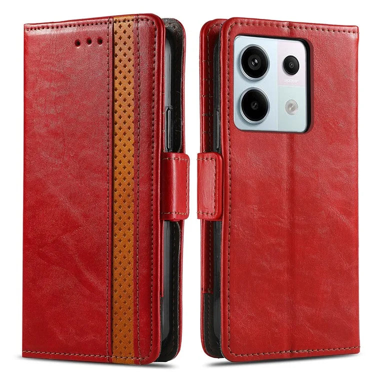 CASENEO 002 Series For Xiaomi Redmi Note 13 Pro 5G / Poco X6 5G / Poco M6 Pro 4G Leather Phone Case RFID Blocking Wallet