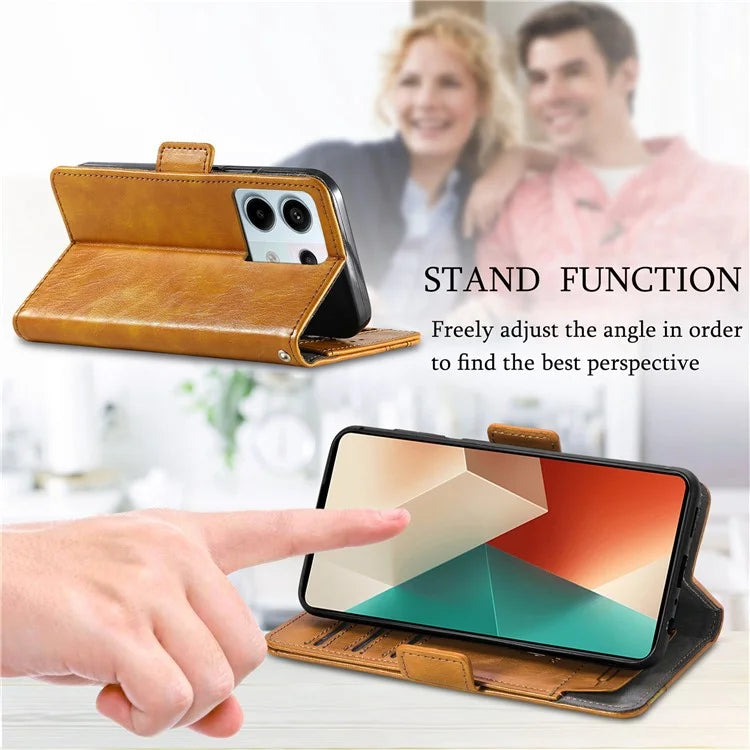 CASENEO 002 Series For Xiaomi Redmi Note 13 Pro 5G / Poco X6 5G / Poco M6 Pro 4G Leather Phone Case RFID Blocking Wallet