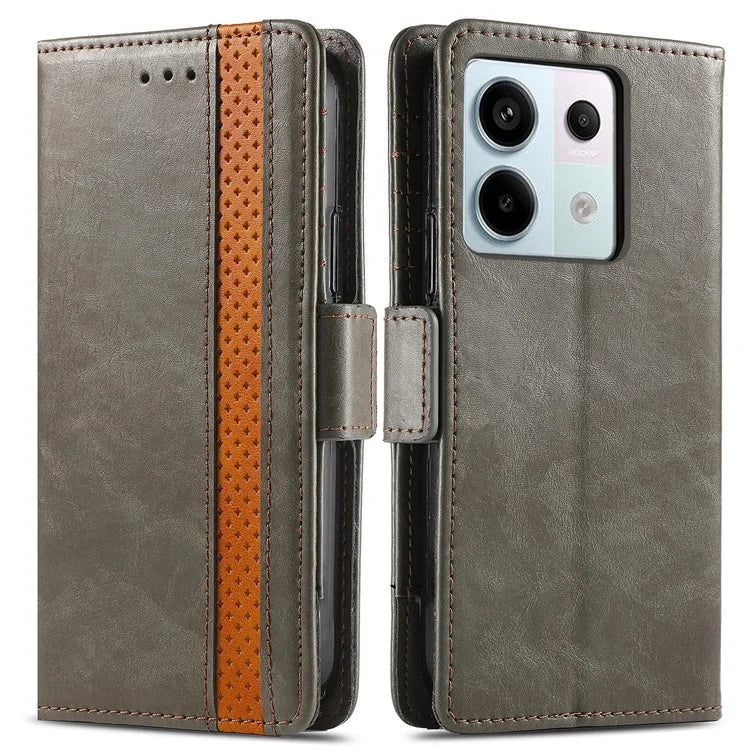 CASENEO 002 Series For Xiaomi Redmi Note 13 Pro 5G / Poco X6 5G / Poco M6 Pro 4G Leather Phone Case RFID Blocking Wallet