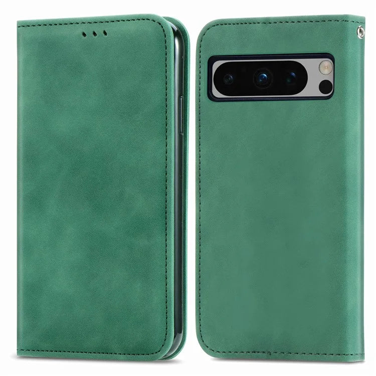 For Google Pixel 8 Pro Skin-Feel Phone Case Leather Cover Card Slots