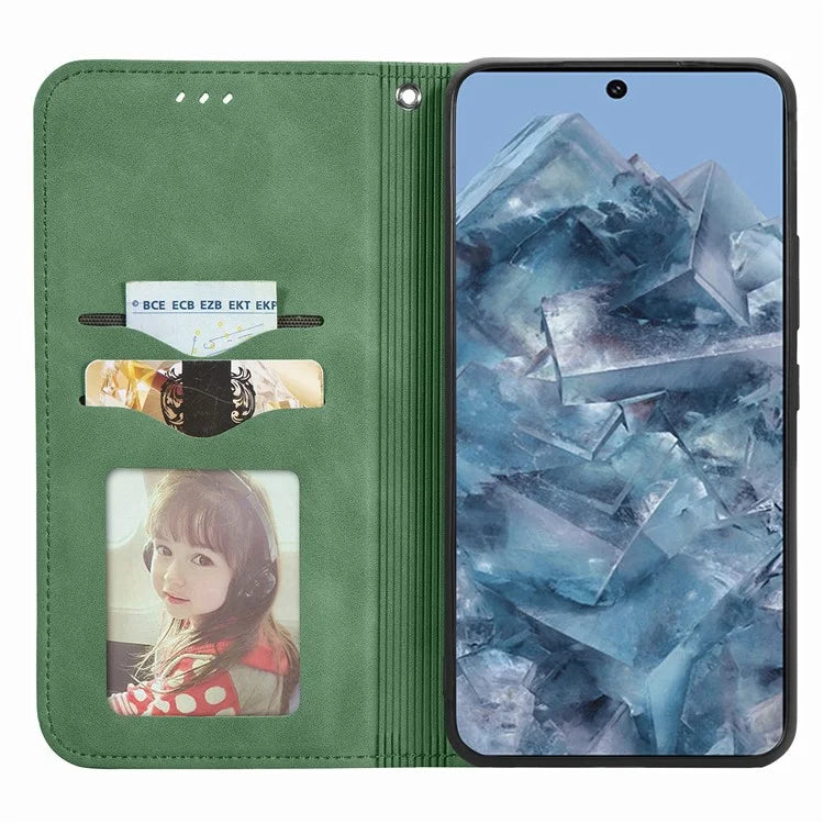For Google Pixel 8 Pro Skin-Feel Phone Case Leather Cover Card Slots