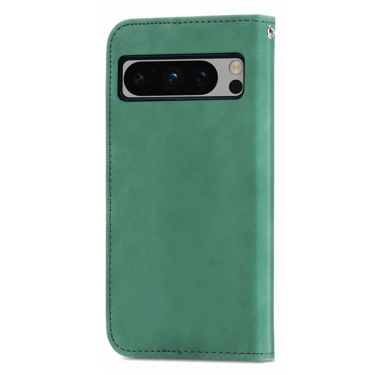 For Google Pixel 8 Pro Skin-Feel Phone Case Leather Cover Card Slots