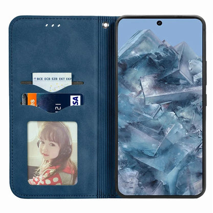 For Google Pixel 8 Pro Skin-Feel Phone Case Leather Cover Card Slots