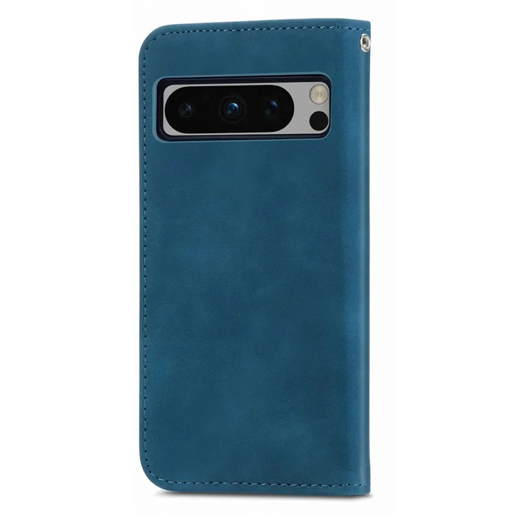 For Google Pixel 8 Pro Skin-Feel Phone Case Leather Cover Card Slots