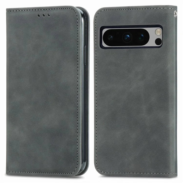 For Google Pixel 8 Pro Skin-Feel Phone Case Leather Cover Card Slots
