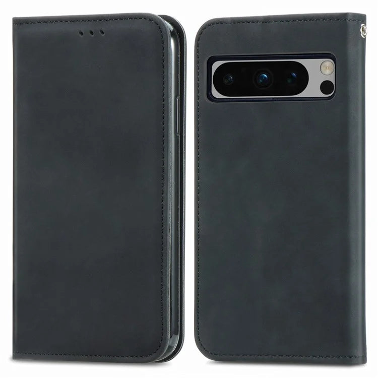 For Google Pixel 8 Pro Skin-Feel Phone Case Leather Cover Card Slots