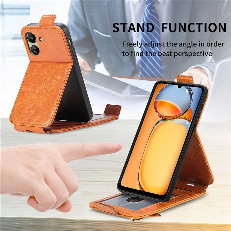 For Xiaomi Redmi 13C 4G / Poco C65 4G Leather Case Phone Wallet Cover Vertical Flip