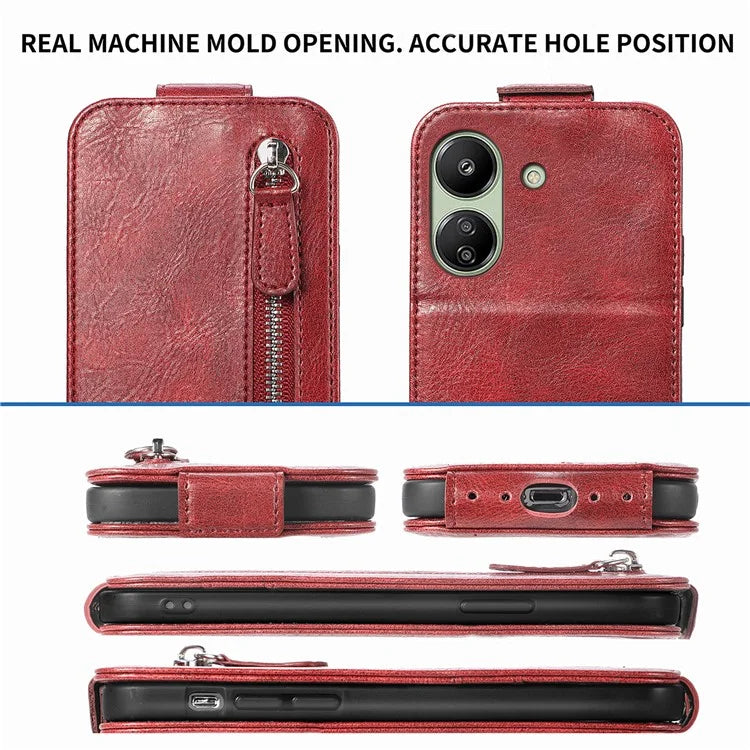 For Xiaomi Redmi 13C 4G / Poco C65 4G Leather Case Phone Wallet Cover Vertical Flip