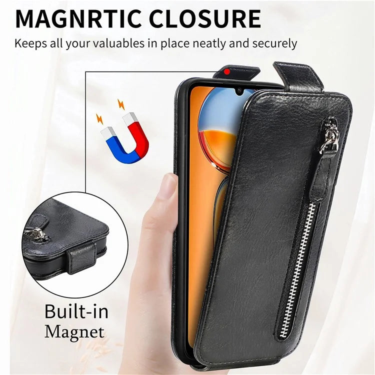 For Xiaomi Redmi 13C 4G / Poco C65 4G Leather Case Phone Wallet Cover Vertical Flip