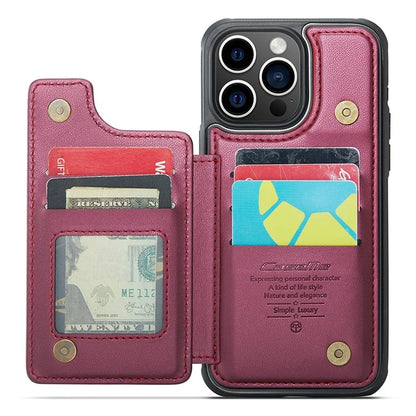 CASEME C22 Series Phone Case RFID Blocking Credit Card Holder Kickstand Cover