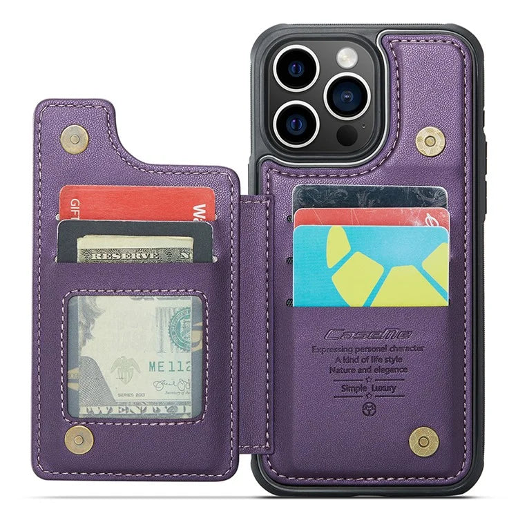 CASEME C22 Series Phone Case RFID Blocking Credit Card Holder Kickstand Cover