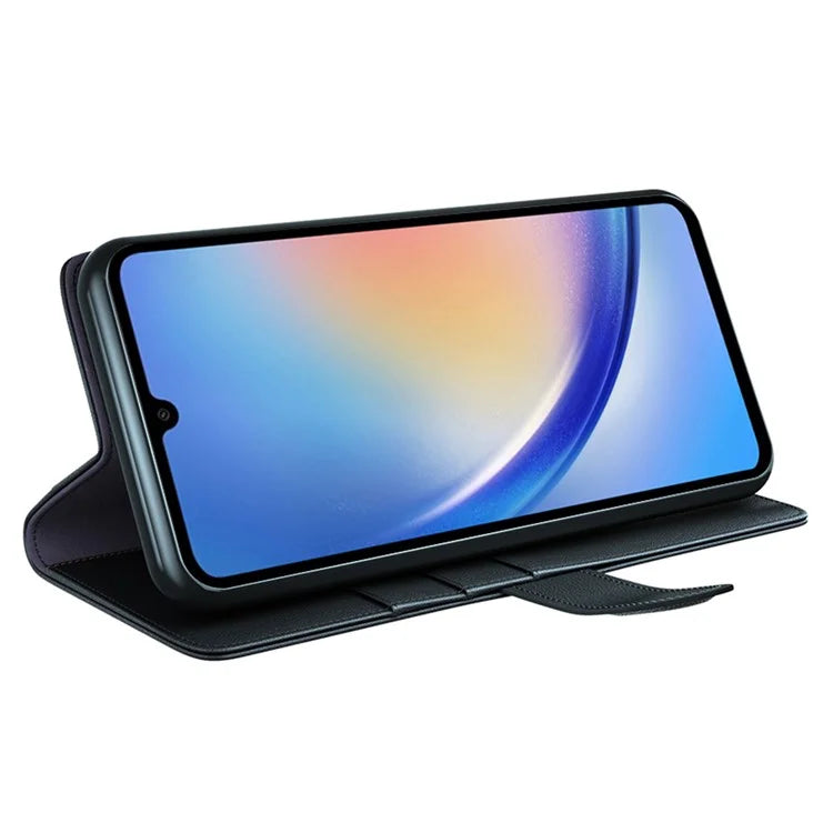 For Samsung Galaxy A35 5G Phone Case Genuine Split Leather Wallet Cover